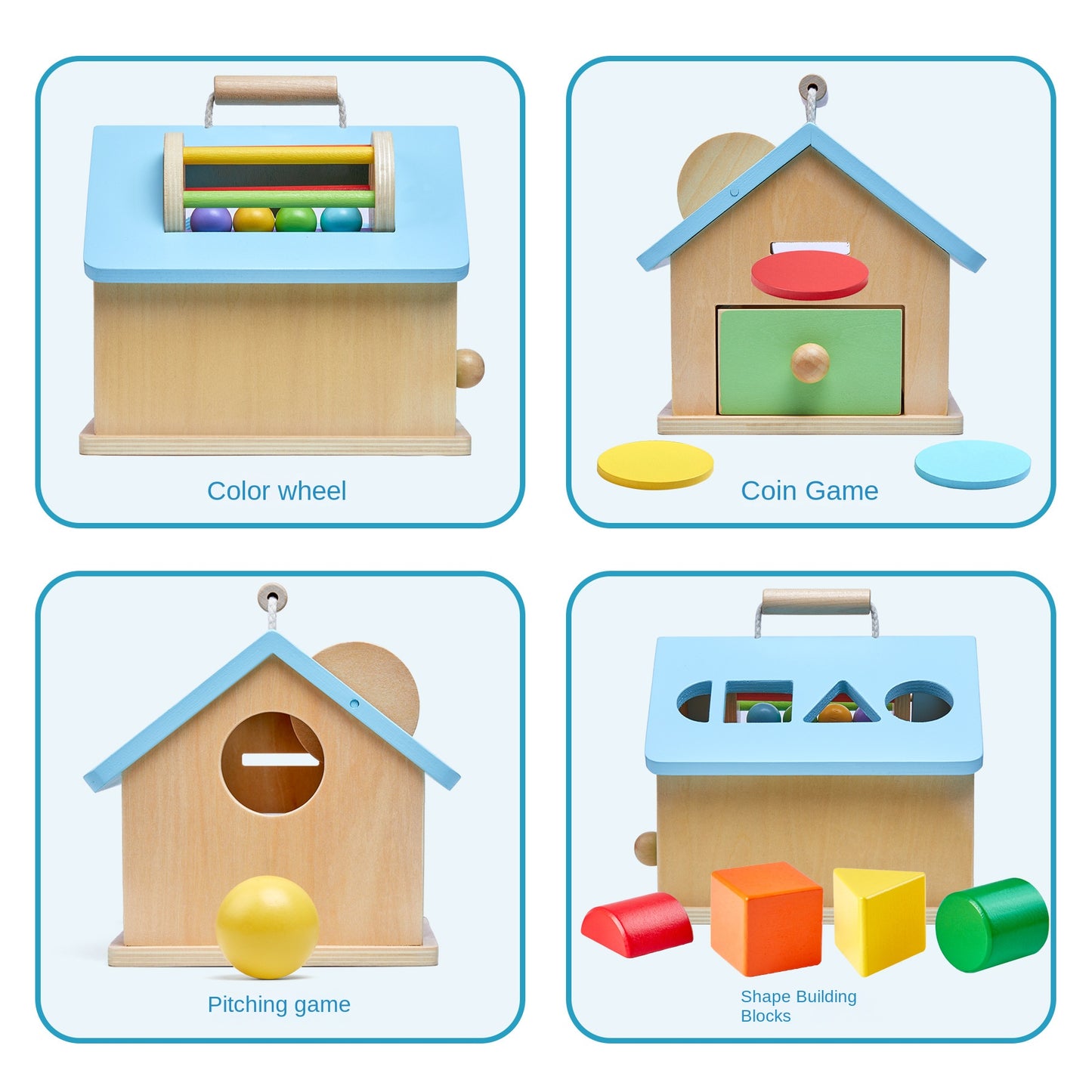 wooden shape matching puzzle toy