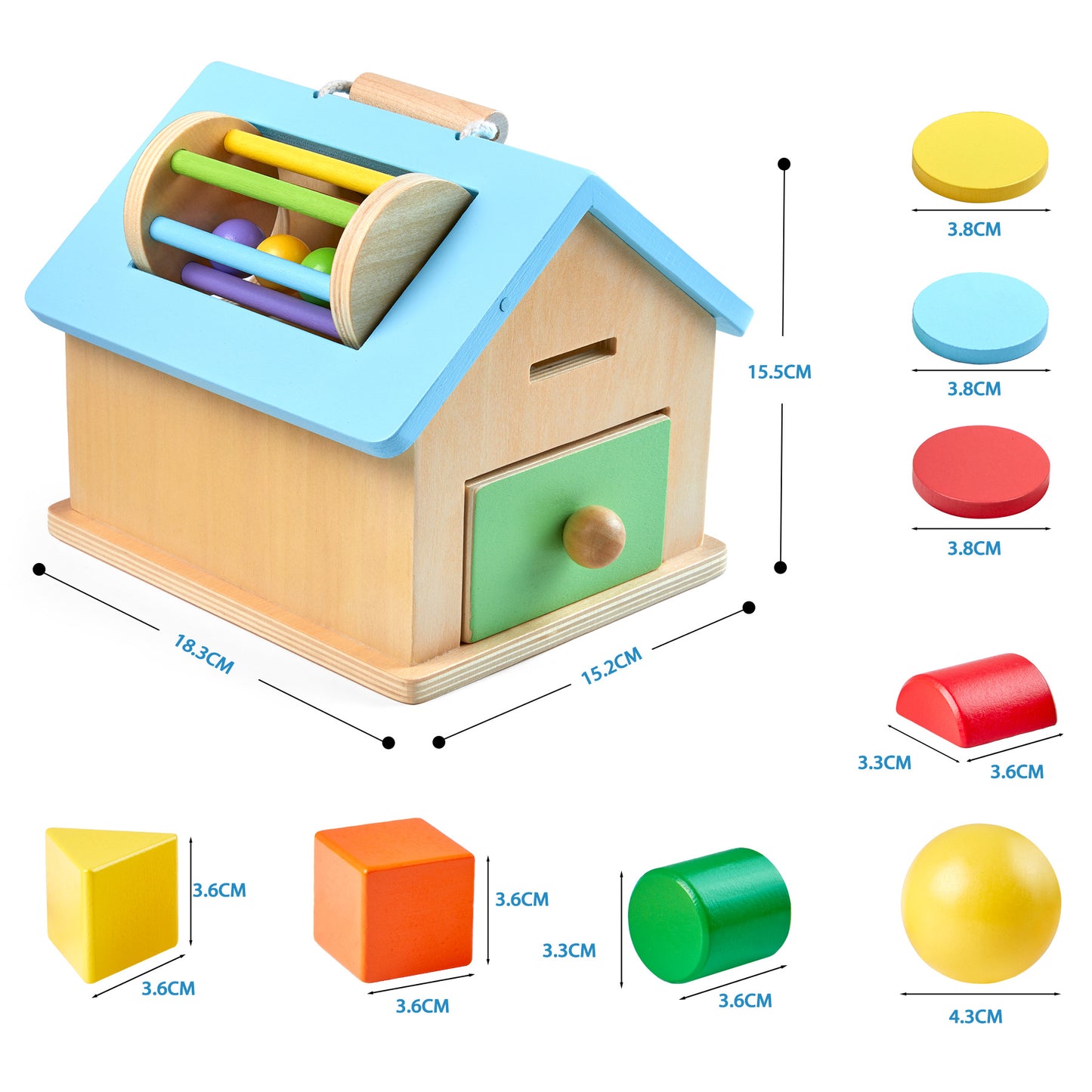 wooden shape matching puzzle toy